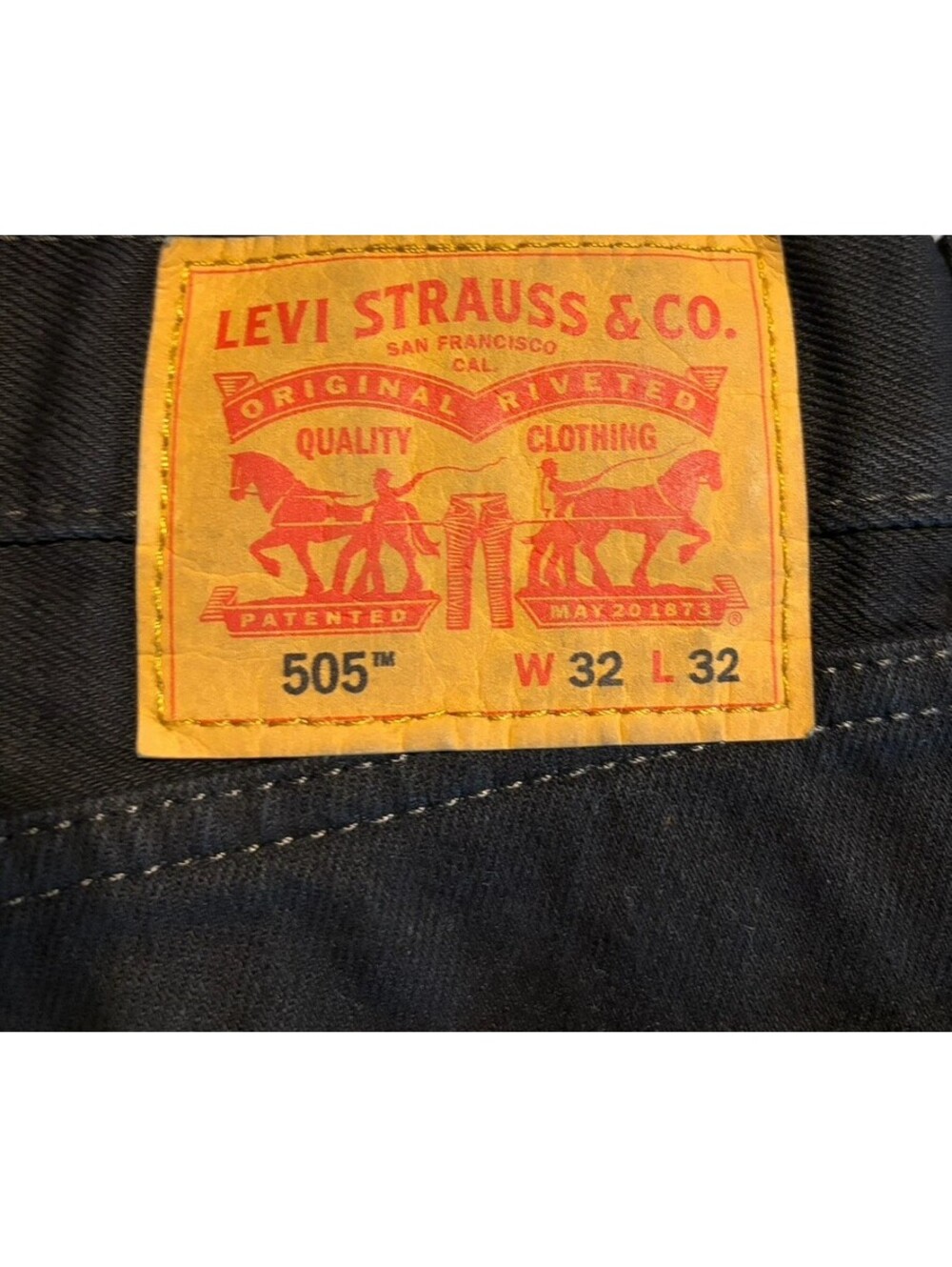 Levis 505 Jeans New Mens Regular Fit Straight Leg Sz 32X32 NEW - Picture 6 of 7